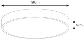 LED Stropné svietidlo FELIZ LED/50W/230V 4000K pr. 50 cm čierna