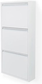 Biela kovová výklopná skrinka na topánky 50x103x15 cm Billy – Spinder Design