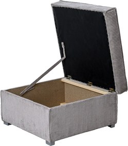 AKCIA Tmavomodrý taburet SMART COSARO s úložným priestorom 65x65 cm II. akosť