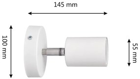 LED Nástenné bodové svietidlo TUNE 1xGU10/4,8W/230V biela