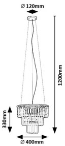 Rabalux 72265 - Luster na lanku ELOISA 3xE27/25W/230V