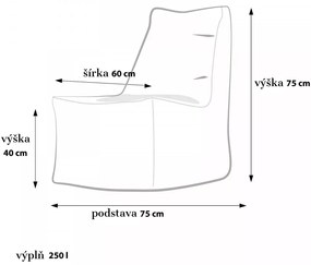 INTERMEDIC SK Sedací vak Solid Outdoor Farba: M7 - hnedá