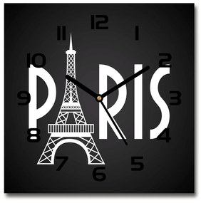 Sklenené nástenné hodiny štvorec Paríž pl_zsk_30x30_c-f_75318545
