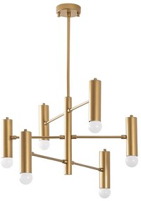 Závesné svietidlo v zlatej farbe s kovovým tienidlom Gharib – Opviq lights