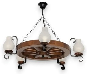 Brilagi - Luster na reťazi ROATA 5xE14/40W/230V buk/orech