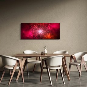 Obraz červené abstrakcie (120x50 cm)