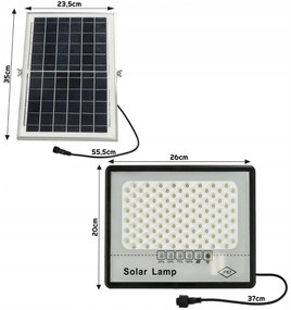 BERGE Solárne LED svietidlo DAKAR - 100W - PIR