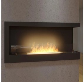 InFire - Rohový BIO krb 45x90 cm 3kW čierna IF0055