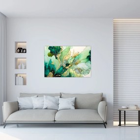 Obraz - Zelená abstrakcia (90x60 cm)