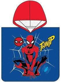 Chlapčenské plážové pončo Spider-man - motív Twhip - 100% bavlna - 50 × 115 cm - pre deti od 3 do 6 rokov