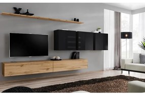 Obývacia stena Switch VII Wotan/Čierna