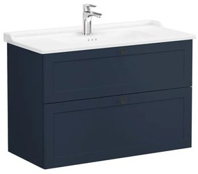 Kúpeľňová skrinka s umývadlom VitrA Root 100x67x46 cm modrá mat ROOTC100BINTC
