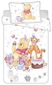 Jerry Fabrics Obliečky do postieľky 100x135 + 40x60 cm - Medvedík Pú "Birthday party"