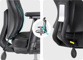 Ergonomická kancelárska stolička MOSH Elite H –  čierna
