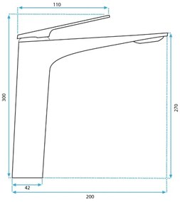 REA-B2705 - Umývadlová batéria AVALON 30 cm brúsené zlato