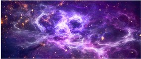 Obraz - Fialový vesmír (120x50 cm)
