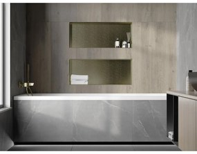 Mexen X-Wall-NR, polička na zapustenie pod obklad bez goliera 75 x 30 cm, zlatá lesklá, 1951753010