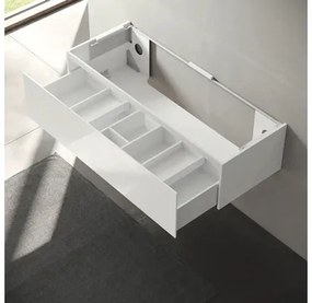 Kúpeľňová skrinka pod umývadlo KEUCO Edition 11 lesklá biela 140 x 35 x 53,5 cm 31361300000