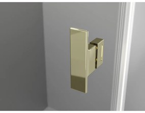 Mexen Mist-H Duo, 2-krídlový výklopný sprchový kút 95 x 95 cm, číre sklo, zlatý lesklý profil, 8A5-095L-095P-50-00