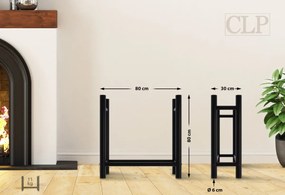 Stojan na drevo Medya round - 30x80x80 cm, kov čierny