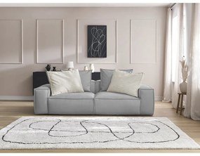 Svetlosivá pohovka z imitácie kože 260 cm Boheme – Bobochic Paris