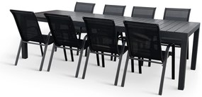 Noela Záhradný jedálenský set Grande Pasto + 8x kovová stolička Ramada