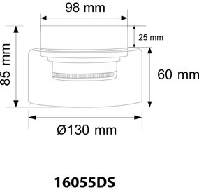 Globo 16055DS - LED Stropné svietidlo HIGGINS 1xGX53/6W/230V pr. 13 cm čierna