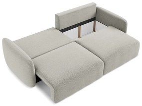 Svetlosivá rozkladacia/s úložným priestorom pohovka 238 cm Kalena – Makamii