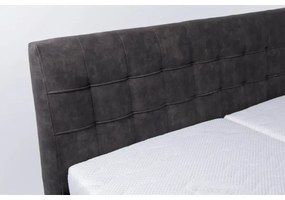 Čalúnená posteľ s matracom a úložným priestorom VIOLET 160x200 cm tmavosivá