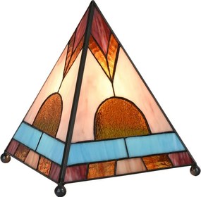 Stolová lampa Tiffany v tvare pyramídy - 26*26*30 cm