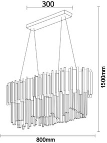 Brilagi - Závesný luster na lanku PLAZA 10xE14/40W/230V