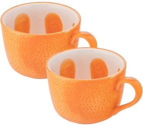 Altom Sada keramických jumbo hrnků Tropicanapomeranč 470 ml, 2 ks