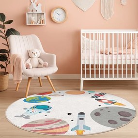 Prateľný detský hrací koberec ø120 cm Space Trip – Mila Home