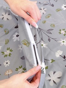 Saténové obliečky - Vanessa sivá