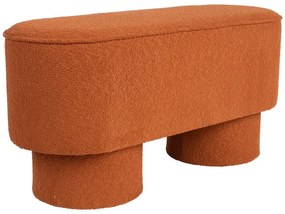 Lavica z textílie buklé v tehlovej farbe Marcos – White Label