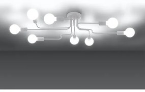 Sollux SL.1444 - Prisadený luster VECTOR 8xE27/15W/230V biela