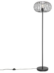 Dizajnová stojaca lampa čierna - Johanna