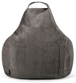 Tmavohnedý menčestrový sedací vak Play Amuse – SLOWDOWN