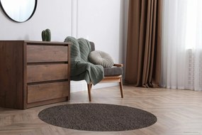 Ayyildiz, DOPREDAJ: 160x160 (průměr) kruh cm Kusový koberec Life Shaggy 1500 taupe kruh, 160x160 (priemer) kruh, hnedá, obývacia izba