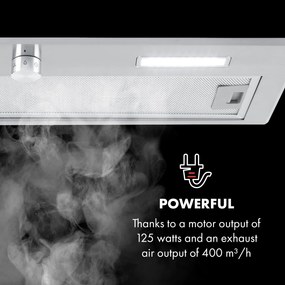 Klarstein Simplica, digestor, 70 cm, vstavaný, 400 m³/h, LED, nehrdzavejúca oceľ