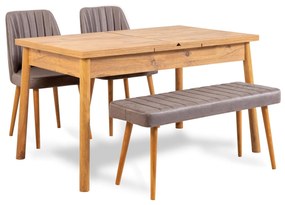 Jedálenský set Dobuse 2 (borovica atlantická + sivá) (pre 4 osoby). Vlastná spoľahlivá doprava až k Vám domov. 1093781
