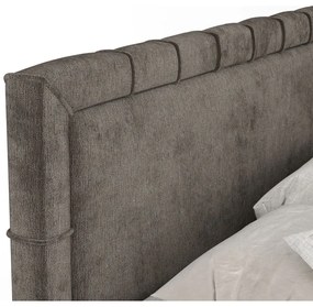 Tmavosivá boxspring posteľ s úložným priestorom 200x200 cm Voyage – Maison de Rêve