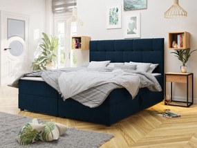 Moderná box spring posteľ Vateno 180x200, modrá Itaka