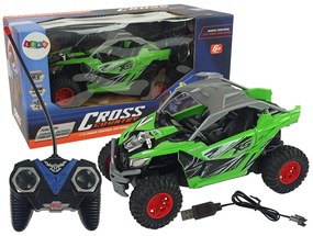 LEAN TOYS Off-road Cross country auto na diaľkové ovládanie 27MHz 1:16 zelené RTR