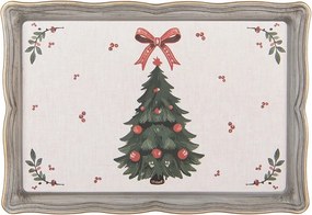 Plastový servírovací podnos / tácka so stromčekmi Christmas Harmony - 31*22*2 cm