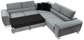 Rohová sedačka Alvin 2e2, Dostupné poťahy: Magic Velvet 2216 + Magic Velvet 2216 + Magic Velvet 2240