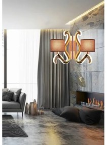 LED Nástenné svietidlo AMBROSIA 2xE14/40W/230V + LED/12,3W medená