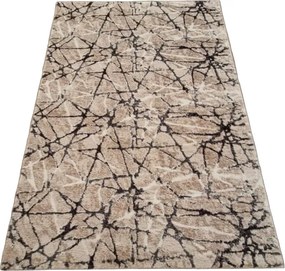 Béžový huňatý koberec Plush Deluxe – mramorový vzor Rozmer: 150x210 cm