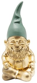 Zwerg dekoračná figurka zlatá/zelená 19cm