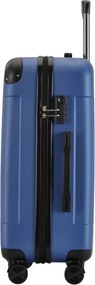 Kabínový kufor na 4 kolieskach 55x39x20cm modrá farba